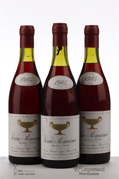 VOSNE ROMANEE 1985 - Gros Frere et Soeur - 3 Bottles