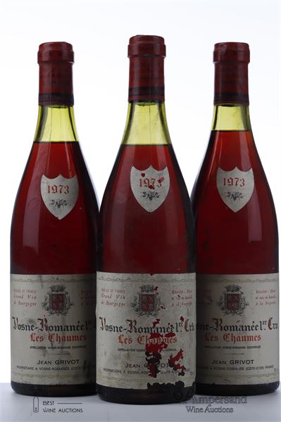 VOSNE ROMANEE LES CHAUMES 1973 - Jean Grivot - 3 Bottles