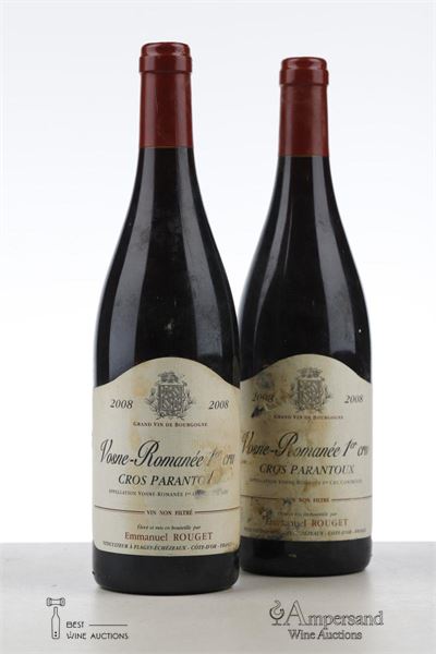 VOSNE ROMANEE CROS PARANTOUX 2008 - Emmanuel Rouget - 2 Bottles