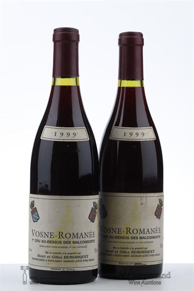 VOSNE ROMANEE AU DESSUS DES MALCONSORTS 1999 - Henri et Gilles Remoriquet - 2 Bottles