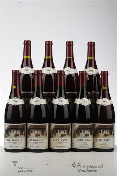 BOURGOGNE ROUGE 2002 - Gerard Raphet - 9 Bottles