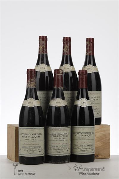 GEVREY CHAMBERTIN CLOS ST JACQUES 1996 - G. Bartet - 6 Bottles