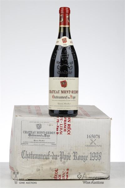 CHATEAUNEUF DU PAPE MONT REDON 1998 - Mont Redon - 6 Bottles - Oc 6