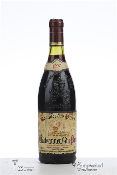 CHATEAUNEUF DU PAPE BOSQUET DES PAPES CUVEE TRADITION ET PRESTIGE 1990 - Maurice Boiron - 1 Bottle