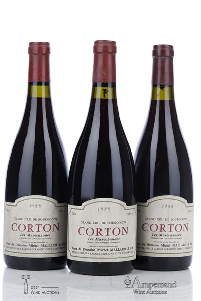 CORTON LES MARECHAUDES 1988 - Michel Mallard - 3 Bottles