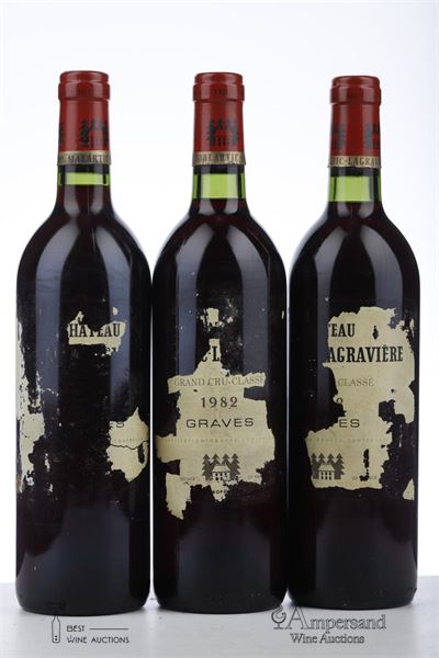 MALARTIC LAGRAVIERE 1982 - Mc - 3 Bottles