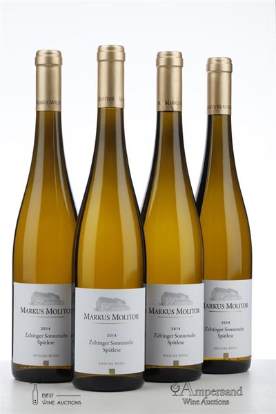 RIESLING SPATLESE ZELTINGER SONNENUHR GOLD CAPSULE 2014 - Markus Moliter - 4 Bottles