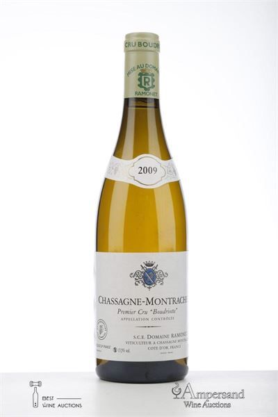 CHASSAGNE MONTRACHET BLANC BOUDRIOTTE 2009 - Ramonet - 1 Bottle