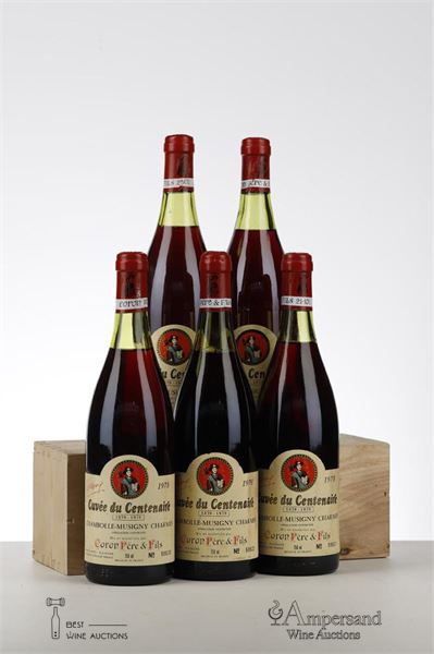 CHAMBOLLE MUSIGNY CHARMES CUVEE DU CENTENAIRE 1978 - Coron - 5 Bottles