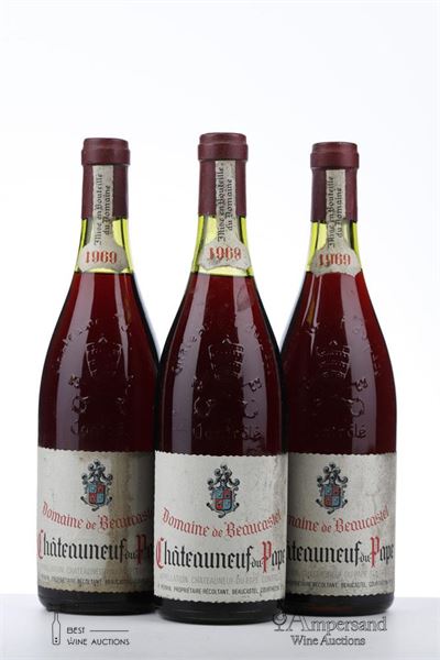 CHATEAUNEUF DU PAPE BEAUCASTEL 1969 - Beaucastel - 3 Bottles