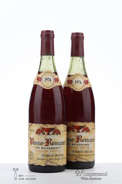 VOSNE ROMANEE LES MALCONSORTS 1976 - Cathiard Molinier - 2 Bottles