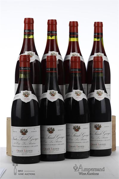 NUITS ST GEORGES LES PERRIERES 1990 - Grafe Lecocq - 8 Bottles