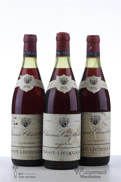 CHARMES CHAMBERTIN 1976 - Grafe Lecocq - 3 Bottles