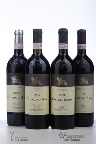 CHIANTI CLASSICO 2*1999 + 1*2005 + 1*2007   - Castello di Ama - 4 Bottles