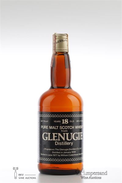 1959 GLENUGIE 18 Y BOTTLED 1977 - Cadenhead - Alc 45,6% - 1 Bottle