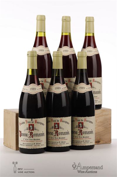 VOSNE ROMANEE LES SUCHOTS 1989 - G. Prieur - 6 Bottles