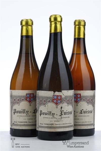 POUILLY FUISSE 1959 - Rene Vedrenne - Mb - 3 Bottles