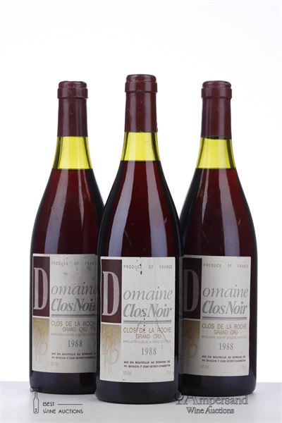 CLOS DE LA ROCHE 1988 - Domaine Clos Noir - Ph. Batacchi - 3 Bottles