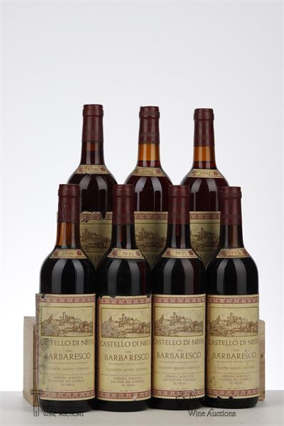 BARBARESCO VIGNETO SANTO STEFANO 1971 - Castello di Neive - 7 Bottles