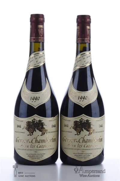 GEVREY CHAMBERTIN LES CAZETIERS 1990 - Philippe Leclerc - 2 Bottles
