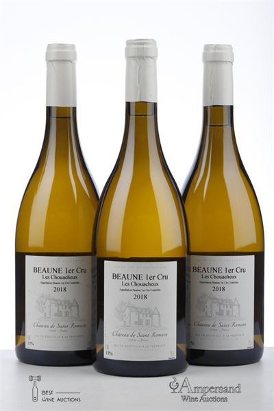 BEAUNE BLANC LES CHOUACHEUX 2018 - Chateau de St Romain - 3 Bottles