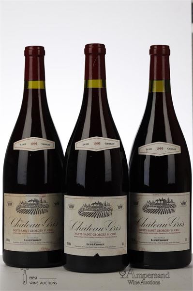 NUITS ST GEORGES 1ER CRU 1995 - Lupe Cholet - Chateau Gris - 3 Magnums