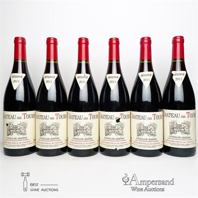COTES DU RHONE RESERVE ROUGE 2011 - Chateau des Tours (E. Reynaud) - 12 Bottles