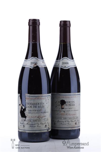 CHAMBERTIN CLOS DE BEZE 2006 - Bruno Clair - 2 Bottles