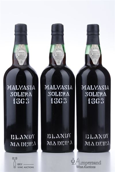 MADEIRA BLANDY MALVASIA SOLERA 1863 - Blandy - 3 Bottles