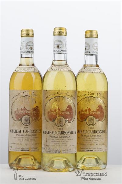CARBONNIEUX BLANC 1992 - Mc - 3 Bottles