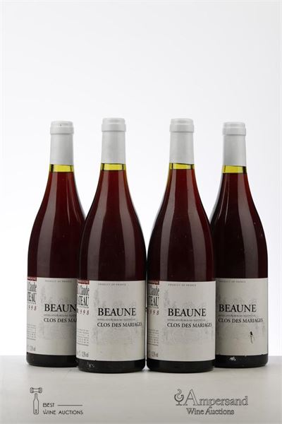BEAUNE CLOS DES MARIAGES 1998 - Jean Claude Rateau - 4 Bottles