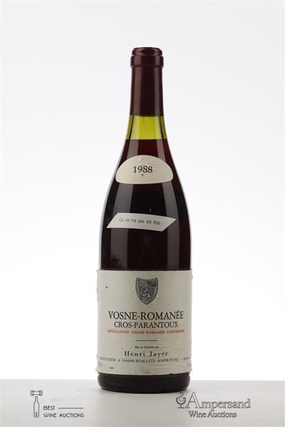 VOSNE ROMANEE CROS PARANTOUX 1988 - Henri Jayer - 1 Bottle