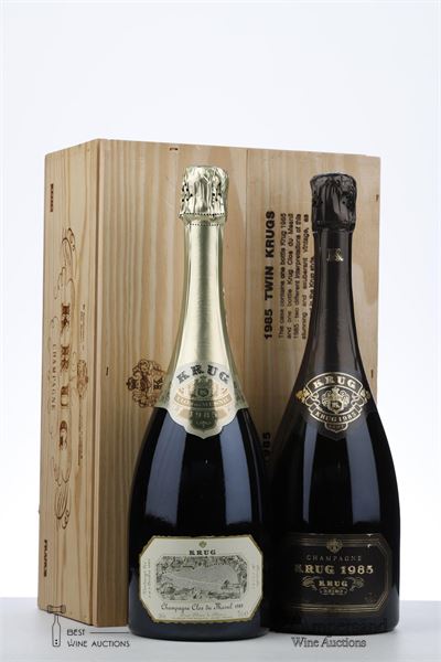 DUOBOX KRUG VINTAGE + CLOS DU MESNIL 1985 - Krug - bottle nr 05723 - 2 Bottles - Owc 2