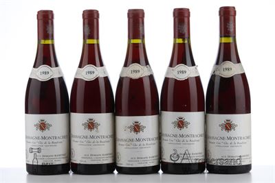CHASSAGNE MONTRACHET CLOS DE LA BOUDRIOTTE 1989 - Ramonet - 5 Bottles