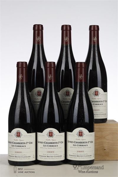 GEVREY CHAMBERTIN LES CORBEAUX 2009 - Bruno Clavelier - 6 Bottles