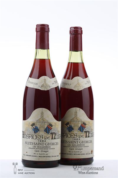 HOSPICES DE NUITS NUITS ST GEORGES LES MALADIERES CUVEE GRANGIER 1982 - CGV - 2 Bottles