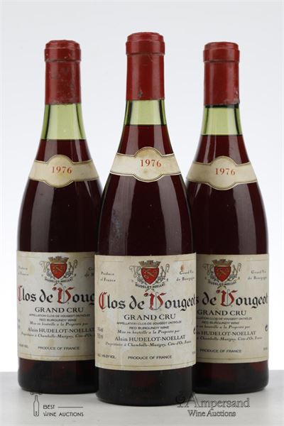 CLOS VOUGEOT 1976 - Alain Hudelot Noellat - 3 Bottles