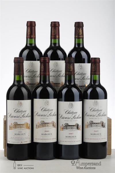 PRIEURE LICHINE MIXED 1*2003 + 3*2005 + 2*2007 + 1*2009 - Mc - 7 Bottles
