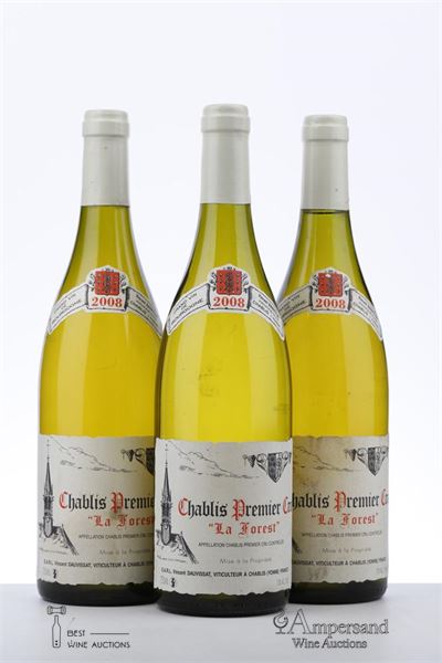 CHABLIS LA FOREST 2008 - Vincent Dauvissat - 3 Bottles