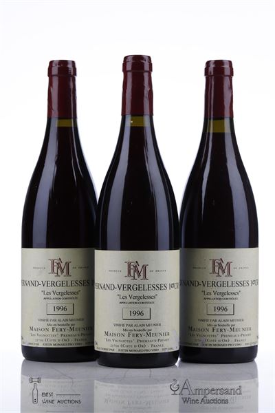 PERNAND VERGELESSES ROUGE LES VERGELESSES 1996 - Fery Meunier - 3 Bottles