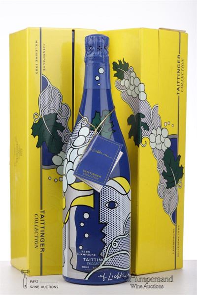 TAITTINGER COLLECTION LICHTENSTEIN 1985 - Taittinger - 2 Bottles - Oc1