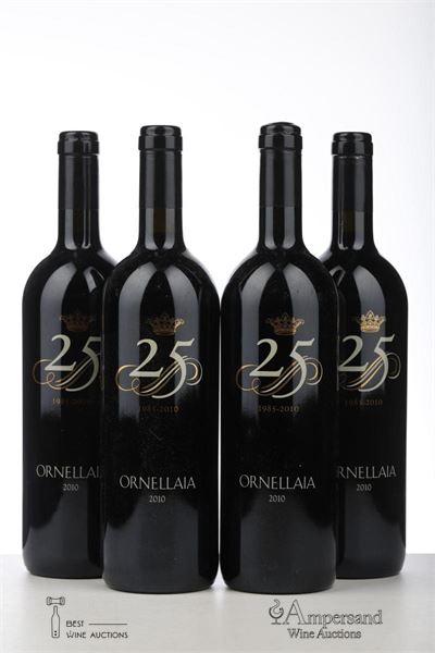 ORNELLAIA 25 ANNIVERSARIO 2010 - Tenuta dell'Ornellaia - 4 Bottles