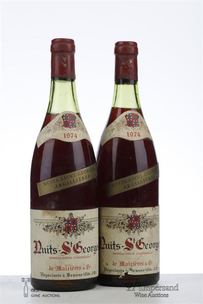 NUITS ST GEORGES 1974 - de Mayzieres - 2 Bottles