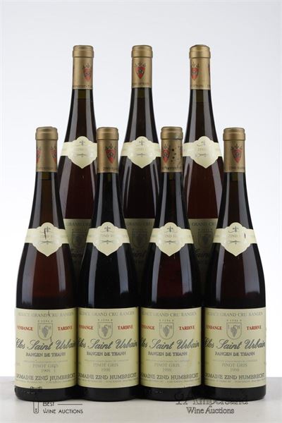 PINOT GRIS CLOS ST URBAIN RANGEN DE THANN VENDANGE TARDIVE 1998 - Zind Humbrecht - 7 Bottles