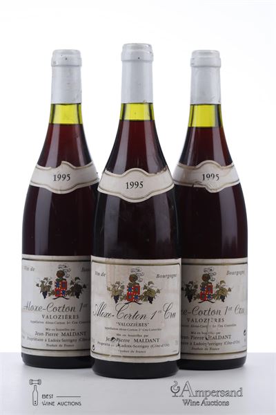 ALOXE CORTON LES VALOZIERES 1995 - Jean Pierre Maldant - 3 Bottles