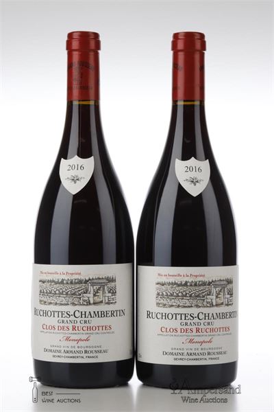 RUCHOTTES CHAMBERTIN CLOS DES RUCHOTTES 2016 - Armand Rousseau - 2 Bottles