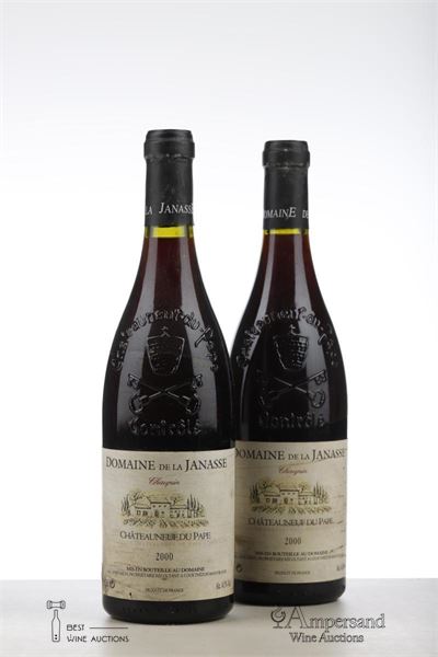 CHATEAUNEUF DU PAPE DOMAINE DE LA JANASSE CUVEE CHAUPIN 2000 - Aime Sabon - 2 Bottles