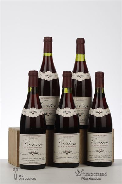 CORTON LES HAUTES MOUROTTES 1985 - Gaston et Pierre Ravaut - 5 Bottles