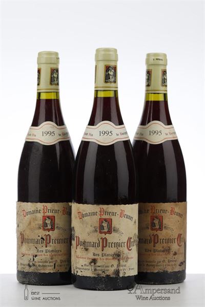 POMMARD LES PLATIERES 1995 - Prieur Brunet - 3 Bottles