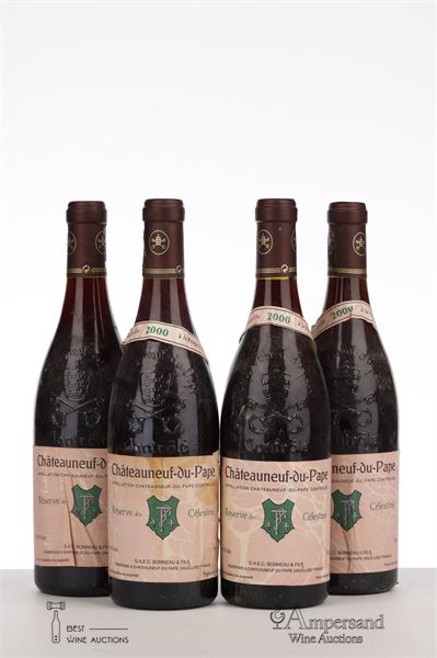 CHATEAUNEUF DU PAPE RESERVE DES CELESTINS 2000 - Henri Bonneau - 4 Bottles